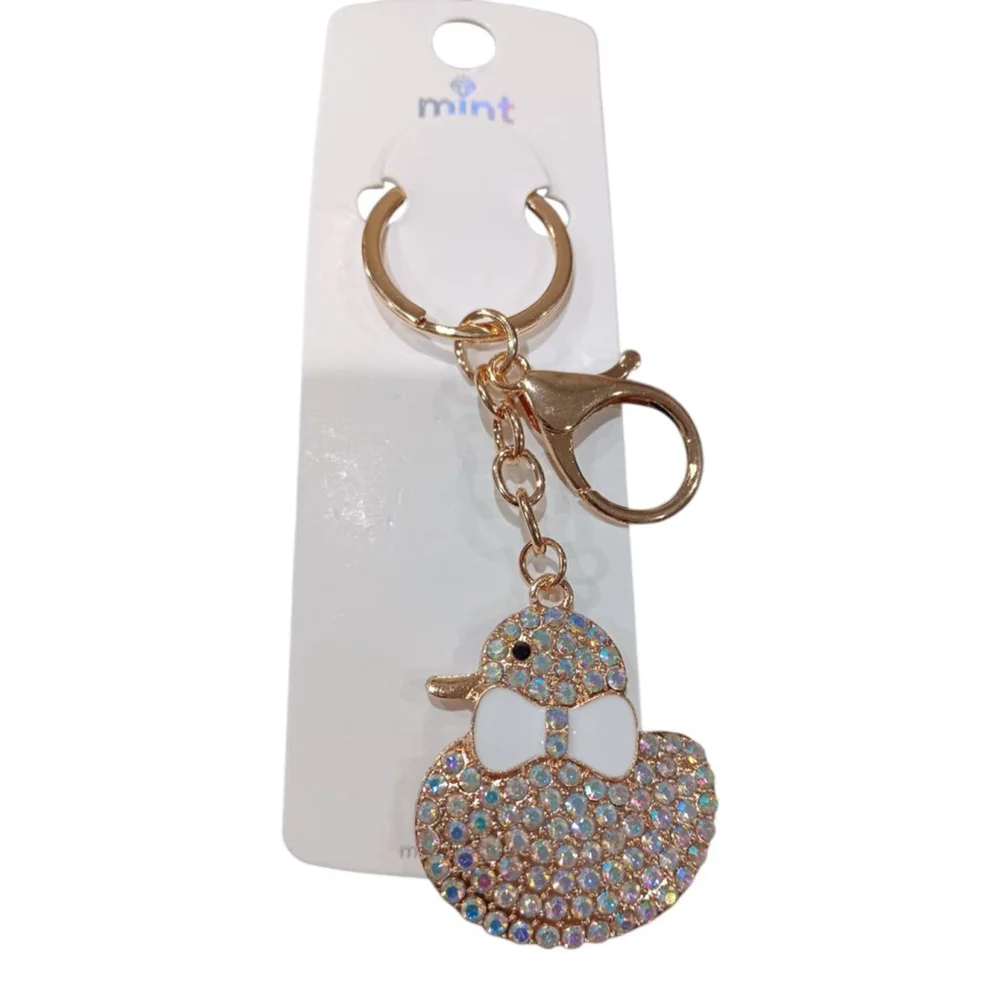 Duck your Favorite Valentine! Cute Iridescent Keychain Purse Backpack Charm!